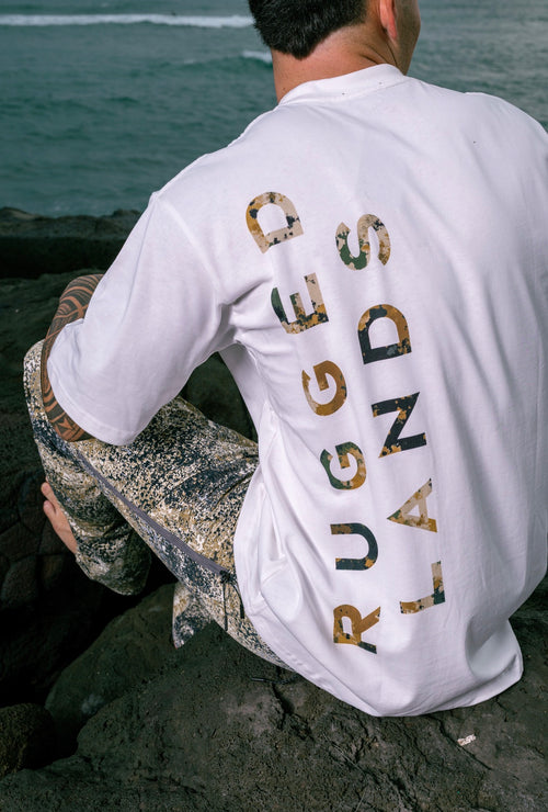 White & Camo Tee